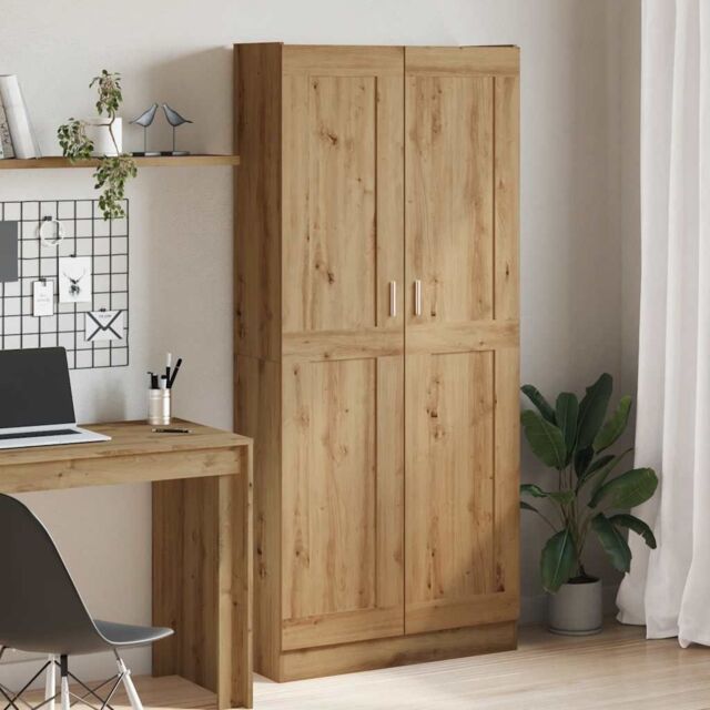 Berkfield Home Highboard Artisan Oak 82.5x30.5x185 cm Engineered Wood in Brown - image 1