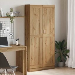 Berkfield Home Highboard Artisan Oak 82.5x30.5x185 cm Engineered Wood in Brown - thumbnail 1