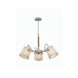 Netlighting Nordica Pendant 3 Light 3x23W E27 White Beech White Shades - thumbnail 1