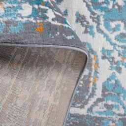 Kukoon Silver Grey Traditional Bordered Living Area Rug in Mid Grey - Size: 120 cm x 170 cm - thumbnail 6