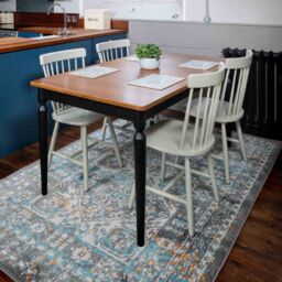 Kukoon Silver Grey Traditional Bordered Living Area Rug in Mid Grey - Size: 120 cm x 170 cm - thumbnail 4