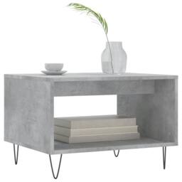 Berkfield Home Coffee Table Concrete Grey 60x50x40 cm Engineered Wood - Size: 60 x 50 x 40 cm - thumbnail 3