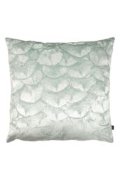 Ashley Wilde Jaden Printed Velvet Cushion in Green - Size: 50 cm x 50 cm