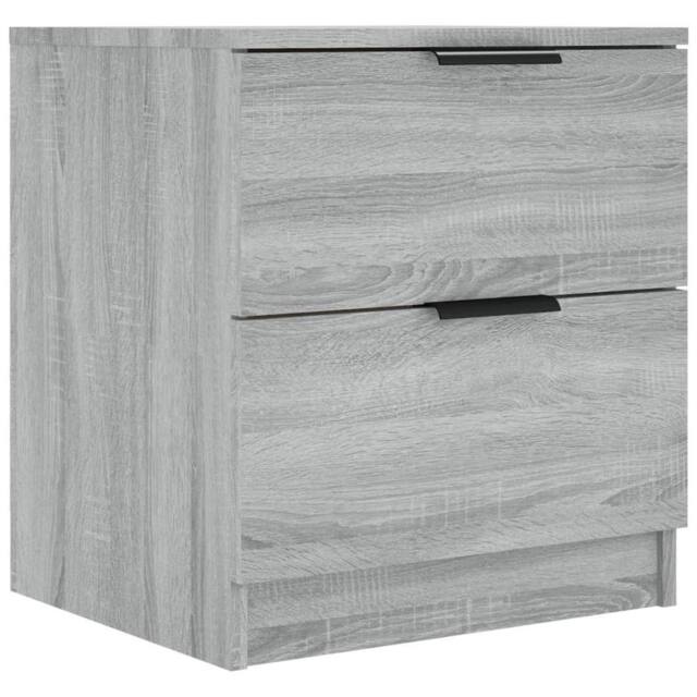 Berkfield Home Elegant Bedside Cabinets 2 pcs Grey Sonoma Engineered Wood - image 1