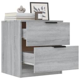 Berkfield Home Elegant Bedside Cabinets 2 pcs Grey Sonoma Engineered Wood - thumbnail 7