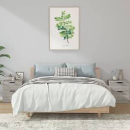 Berkfield Home Elegant Bedside Cabinets 2 pcs Grey Sonoma Engineered Wood - thumbnail 2
