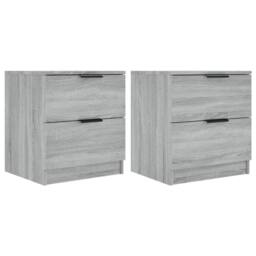 Berkfield Home Elegant Bedside Cabinets 2 pcs Grey Sonoma Engineered Wood - thumbnail 3