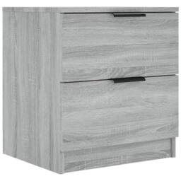 Berkfield Home Elegant Bedside Cabinets 2 pcs Grey Sonoma Engineered Wood - thumbnail 1