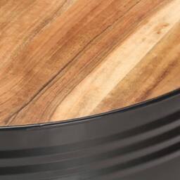 Berkfield Home Coffee Table Black 68x68x36 cm Solid Acacia Wood - Size: 68 x 68 x 36 cm - thumbnail 4