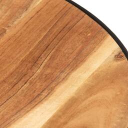 Berkfield Home Coffee Table Black 68x68x36 cm Solid Acacia Wood - Size: 68 x 68 x 36 cm - thumbnail 5