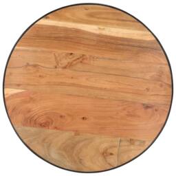 Berkfield Home Coffee Table Black 68x68x36 cm Solid Acacia Wood - Size: 68 x 68 x 36 cm - thumbnail 3