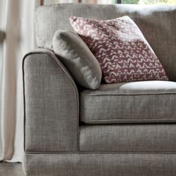 Furnishings For Less UK Hilliard Fullback Fabric Sofa Suite 3 Seater & 2 Seater Charcoal or Mist in Beige - thumbnail 6