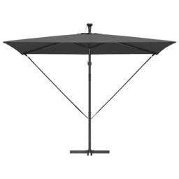Berkfield Home Modern Cantilever Banana Parasol Anthracite 294 x 200 x 254 cm in Dark Grey - thumbnail 6