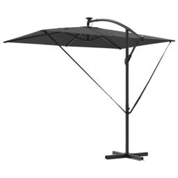 Berkfield Home Modern Cantilever Banana Parasol Anthracite 294 x 200 x 254 cm in Dark Grey - thumbnail 8