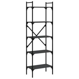 Berkfield Home Bookcase 5-Tier Black 56x31.5x174 cm Engineered Wood - thumbnail 2