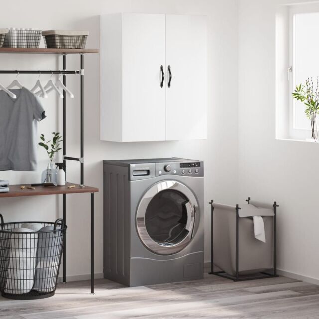 Berkfield Home Wall Mounted Cabinet White 69.5x34x90 cm Engineered Wood - image 1