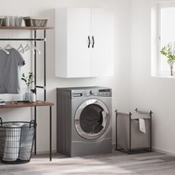 Berkfield Home Wall Mounted Cabinet White 69.5x34x90 cm Engineered Wood - thumbnail 1
