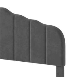 Levede Upholstered Bed Frame Small Double Linen Fabric Modern Platform Base in Grey - thumbnail 5
