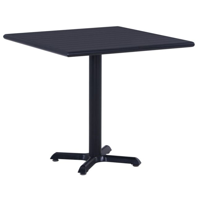Berkfield Home Garden Table Black 80x80x75 cm - Size: 80 x 80 x 75 cm - image 1