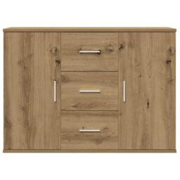 Berkfield Home Sideboard Artisan Oak 90x29.5x65 cm Engineered Wood in Brown - thumbnail 4