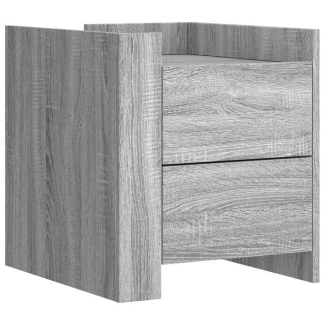 Berkfield Home Bedside Cabinet Grey Sonoma 45x50x50 cm Engineered Wood - Size: 45 x 50 x 50 cm - image 1