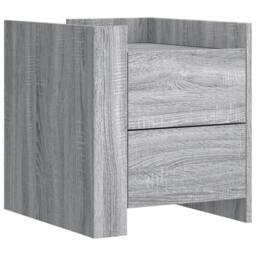 Berkfield Home Bedside Cabinet Grey Sonoma 45x50x50 cm Engineered Wood - Size: 45 x 50 x 50 cm - thumbnail 1