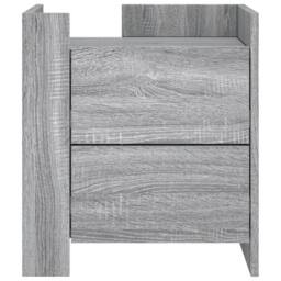 Berkfield Home Bedside Cabinet Grey Sonoma 45x50x50 cm Engineered Wood - Size: 45 x 50 x 50 cm - thumbnail 4