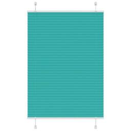 Berkfield Home Pleated Blind Petrol Green 95x150 cm Fabric Width 94.4 cm Polyester in Turquoise - thumbnail 2