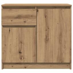 Berkfield Home Sideboard with Drawer Artisan Oak 71x35x65 cm Engineered Wood in Brown - Size: 71 x 35 x 65 cm - thumbnail 6