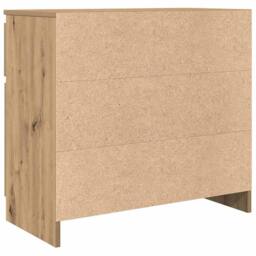 Berkfield Home Sideboard with Drawer Artisan Oak 71x35x65 cm Engineered Wood in Brown - Size: 71 x 35 x 65 cm - thumbnail 8
