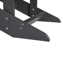Wyld and Coco Living Garden Chair Dark Grey Faux Wood Weather Resistant Outdoor - thumbnail 9