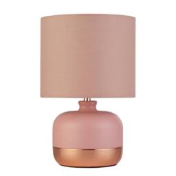 Lighting Collection Pink Copper Table Lamp - thumbnail 3