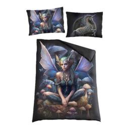 Spiral Magical Fairy Duvet Cover Set in Black - Size: Single - thumbnail 1
