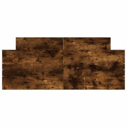 Berkfield Home Bed Frame with Headboard & Footboard Smoked Oak 120x200 cm in Brown - Size: Small Double - thumbnail 4