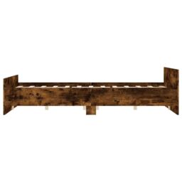 Berkfield Home Bed Frame with Headboard & Footboard Smoked Oak 120x200 cm in Brown - Size: Small Double - thumbnail 5
