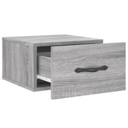 Berkfield Home Wall-mounted Bedside Cabinet Grey Sonoma 35x35x20 cm - Size: 35 x 35 x 20 cm - thumbnail 6