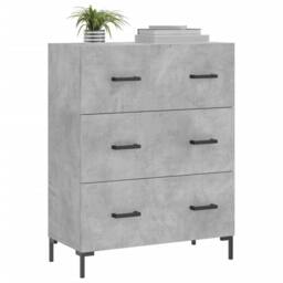 Berkfield Home Sideboard Concrete Grey 69.5x34x90 cm Engineered Wood - thumbnail 3