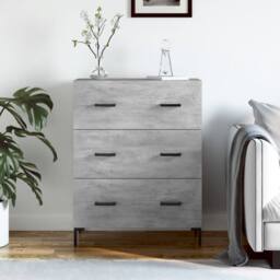 Berkfield Home Sideboard Concrete Grey 69.5x34x90 cm Engineered Wood - thumbnail 2
