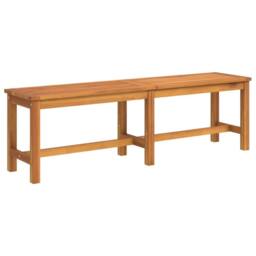 Berkfield Home Garden Bench 150x35x45 cm Solid Wood Acacia in Brown - Size: 150 x 35 x 45 cm - thumbnail 2