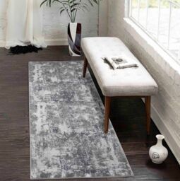 Desire Rugs Serenity Modern Abstract Acrylic Area Rug - Contemporary Style for Living Room, Bedroom or Hallway in Grey - Size: 60 cm x 220 cm - thumbnail 8