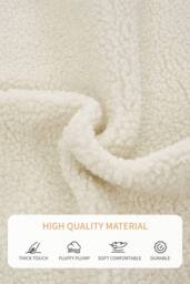 Garden Sanctuary Non-Slip Faux Plush Sofa Cover in Beige - thumbnail 4