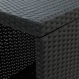 Berkfield Home Bar Table with Storage Rack Black 120x60x110 cm Poly Rattan - Size: 120 x 60 x 110 cm - thumbnail 6