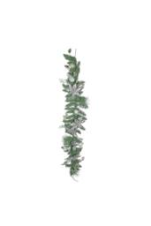 KDMD Silver Poinsettia & Bauble Garland 180cm - thumbnail 2