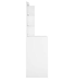 Berkfield Home Dressing Table with LED White 60x40x140 cm - Size: 60 x 40 x 140 cm - thumbnail 6