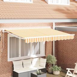 Berkfield Home Awning Replacement Fabric for 3.5x2 m Frame Yellow & White
