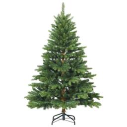 Berkfield Home Artificial Christmas Tree with 150 LEDs Green 120 cm PE & PVC - thumbnail 4