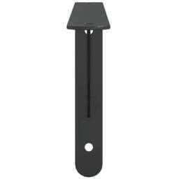 Berkfield Home Shelf Brackets 4 pcs 30x2.5x15.5 cm Black Stainless Steel - thumbnail 6