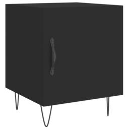 Berkfield Home Bedside Cabinets 2 pcs Black 40x40x50 cm Engineered Wood - Size: 40 x 40 x 50 cm - thumbnail 5