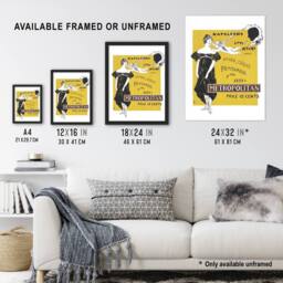 Artery8 Napoleon Love Affair Metropolitan Advert Framed Wall Art Print Penfield in Yellow - Size: A4 - thumbnail 3