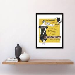 Artery8 Napoleon Love Affair Metropolitan Advert Framed Wall Art Print Penfield in Yellow - Size: A4 - thumbnail 4